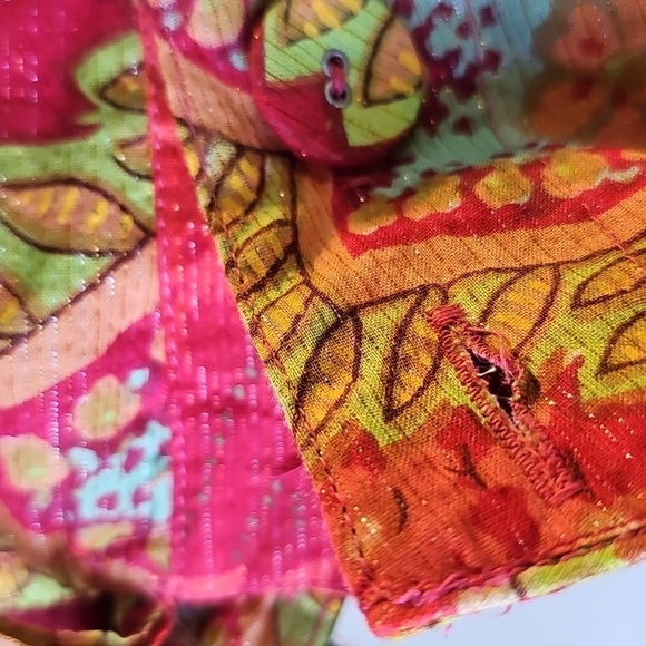 Red and Orange Paisley Sundress, Top, Coverup. By UNIQUE. Size 22/24. - Picture 7 of 9